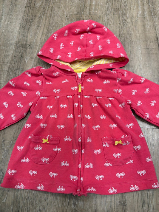 *Carters 18 month pink hooded bicycle sweater , Kids 18 Month (12-18M)