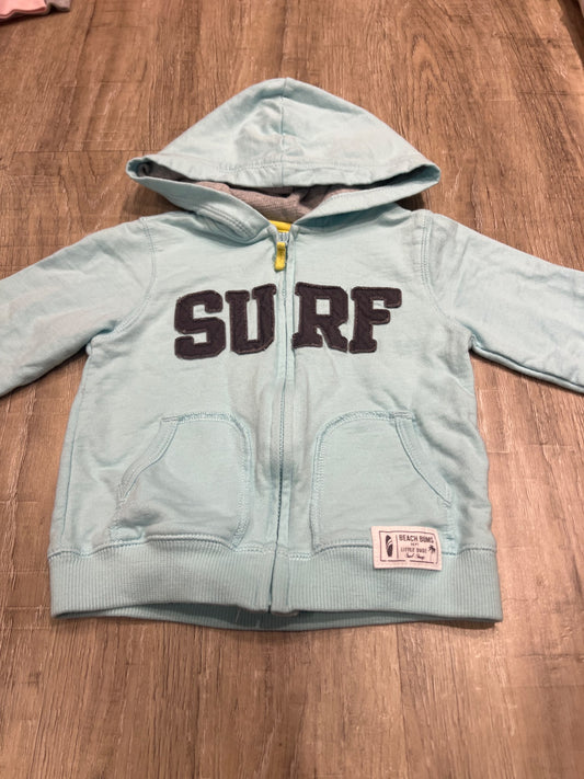 *Carters 24 month hooded blue  surf sweater, Kids 24 Month (18-24M)
