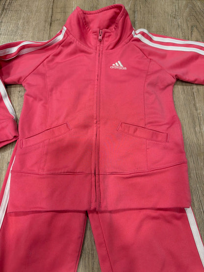 *Adidas 3T pink matching jacket and pants , Kids 3T