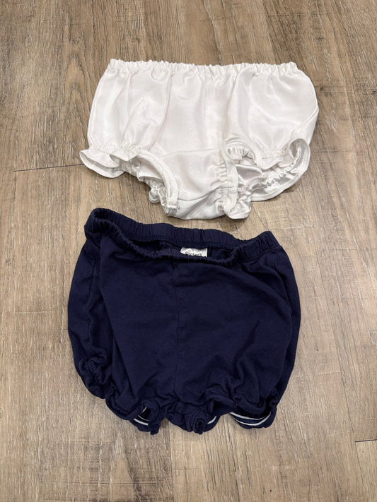 *2 pairs of shorts 18 months  white and navy , Kids 18 Month (12-18M)
