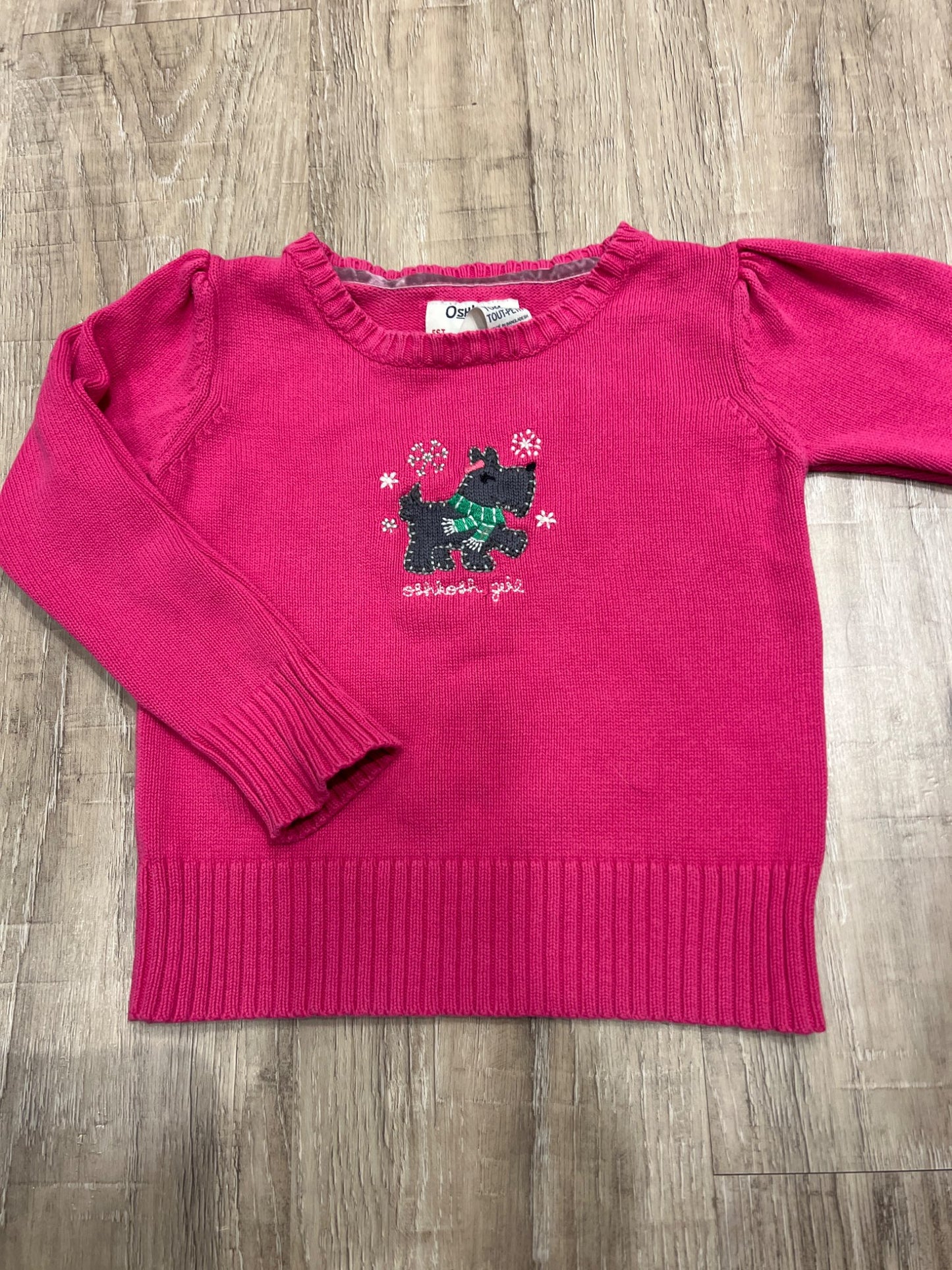 *Osh Kosh 3T puppy pink sweater, Kids 3T