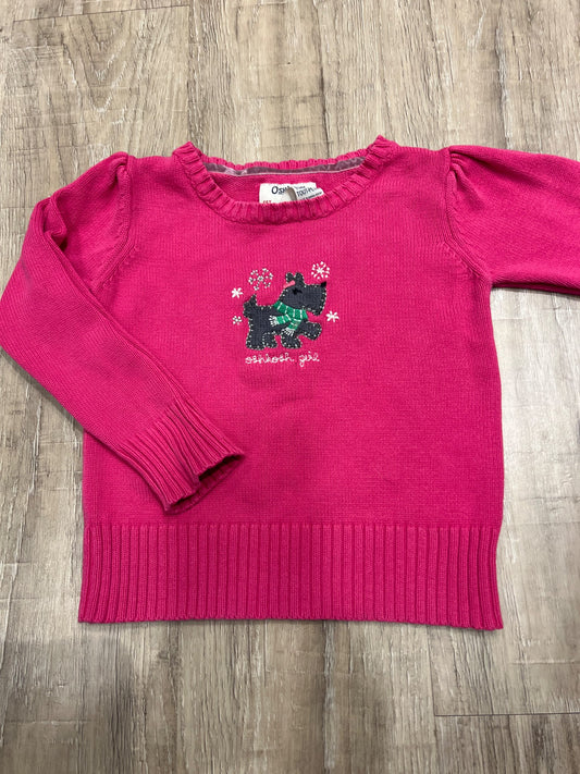 *Osh Kosh 3T puppy pink sweater, Kids 3T
