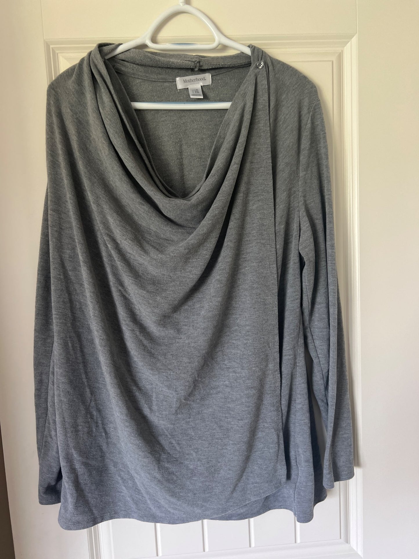 Motherhood Grey nursing sweater retails $85, Maternity L (12-14)