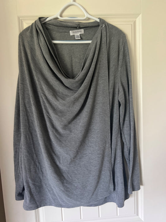 Motherhood Grey nursing sweater retails $85, Maternity L (12-14)