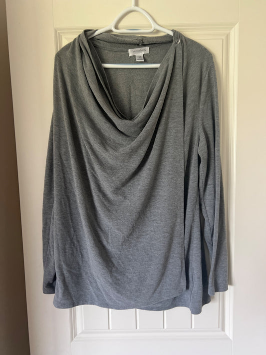 Motherhood brands grey nursing sweater retails $85 (2), Maternity L (12-14)