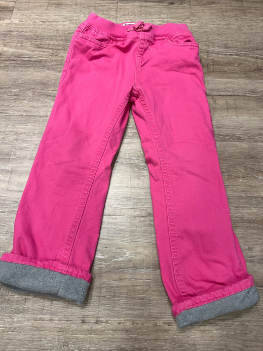 *2 pairs of Osh kosh size 4T fleece lined pink jeans , Kids 4/4T