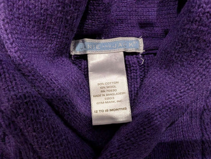 Janie and jack purple knit sweater 12-18m, Kids 18 Month (12-18M)