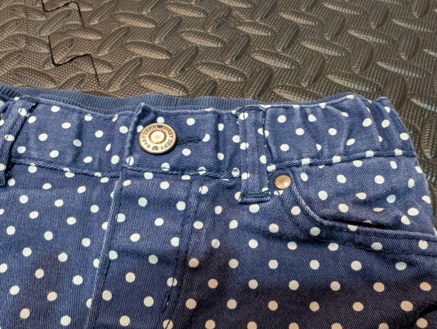 H&M Blue and white polka dot pants 4-6m, Kids 6 Month (3-6M)