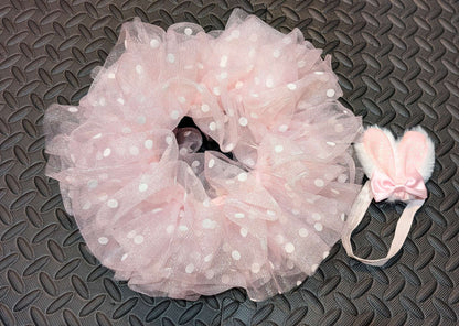 Pink tutu and bunny ear headband, Kids 3 Month (0-3M)