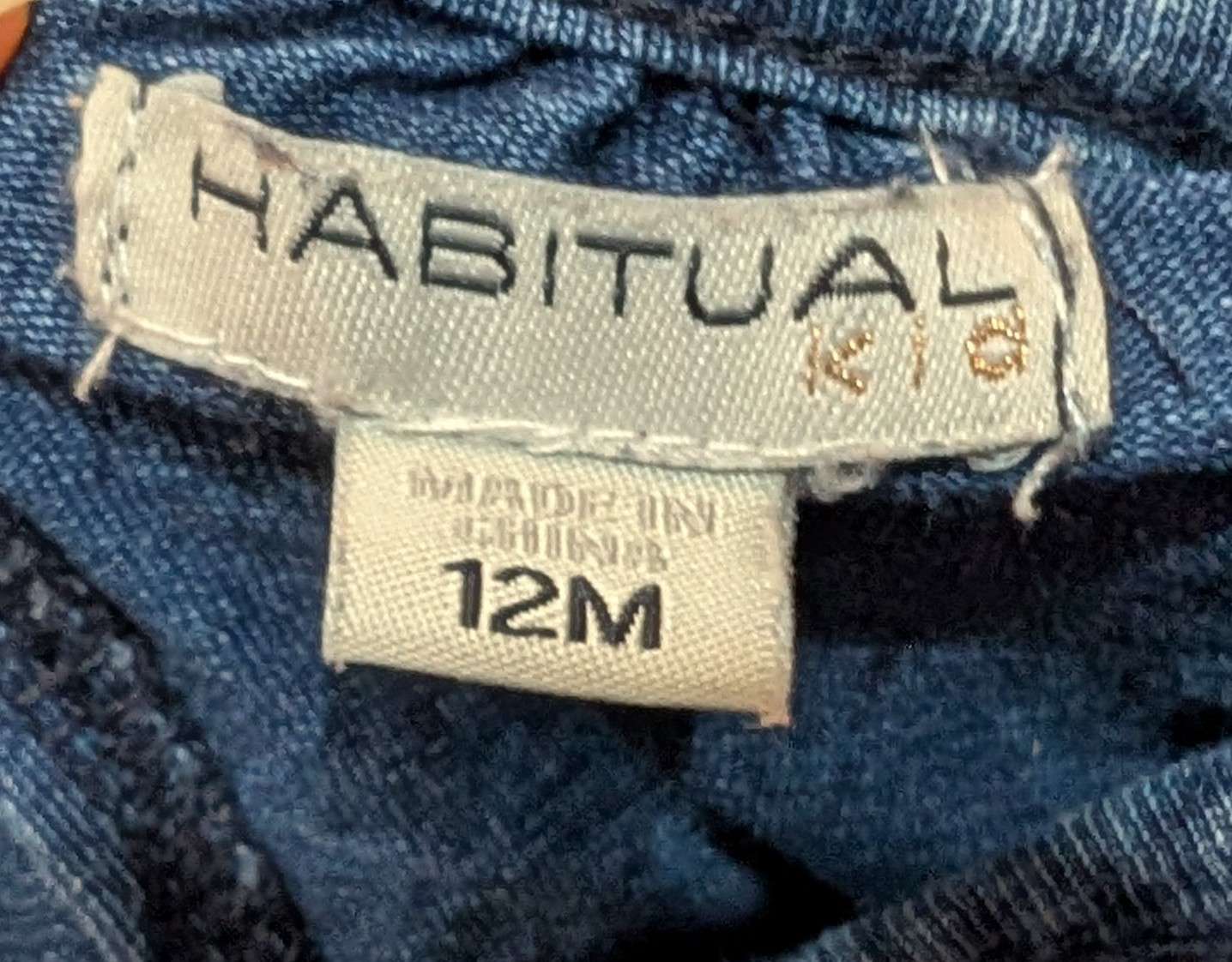 Habitual kids  jean romper 12m, Kids 12 Month (9-12M)