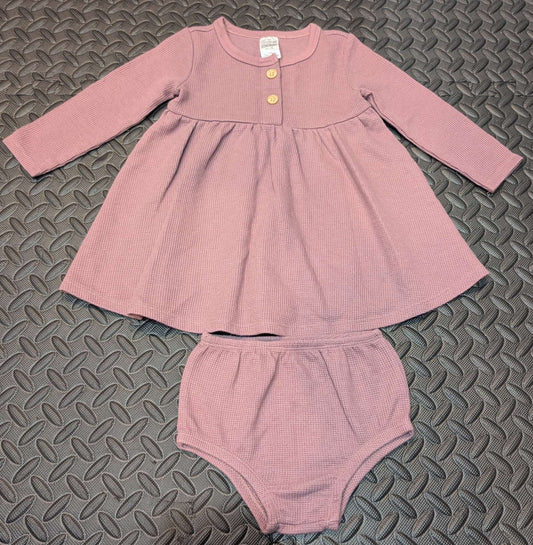 Mauve/dusty pink colored dress and diaper cover 18m, Kids 18 Month (12-18M)