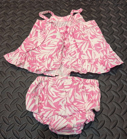 Pink and white summer set 12-18month, Kids 18 Month (12-18M)