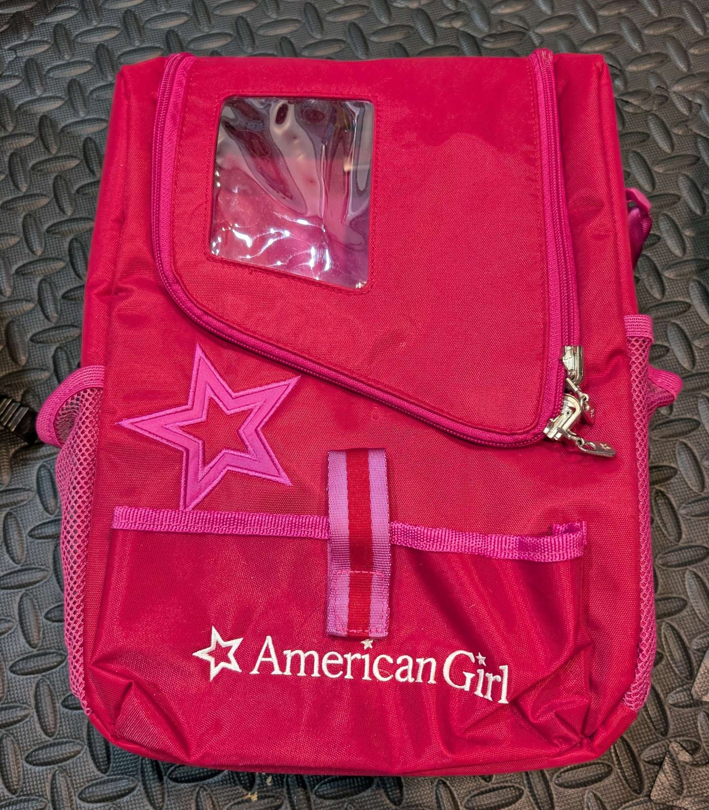 American girl carry bag