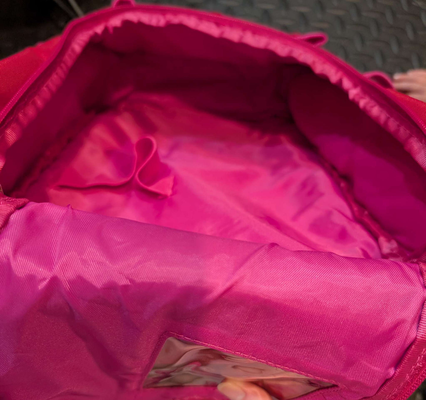 American girl carry bag