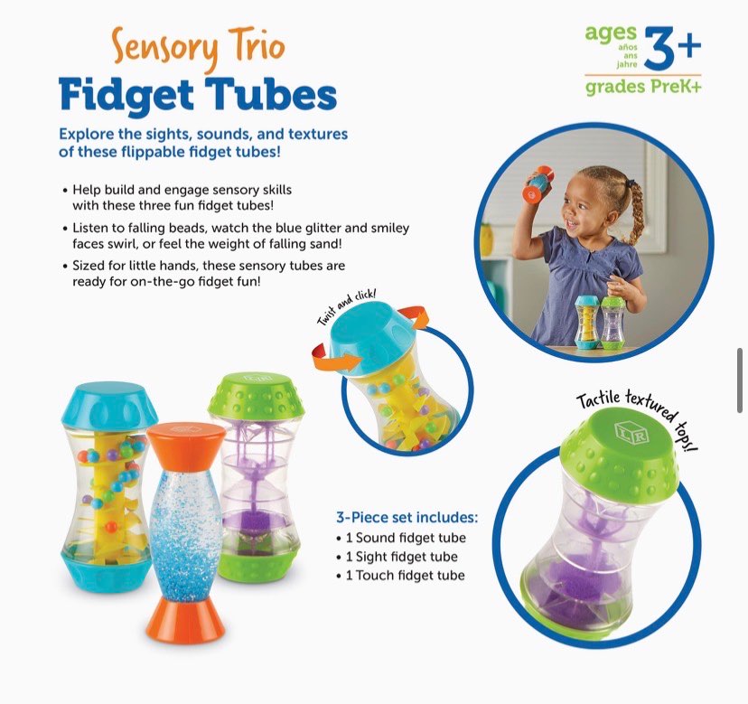 Learning Resources Sensory Trio Fidget Tubes