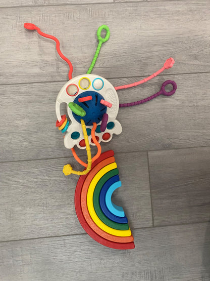 Pull String Toy and Wooden Rainbow