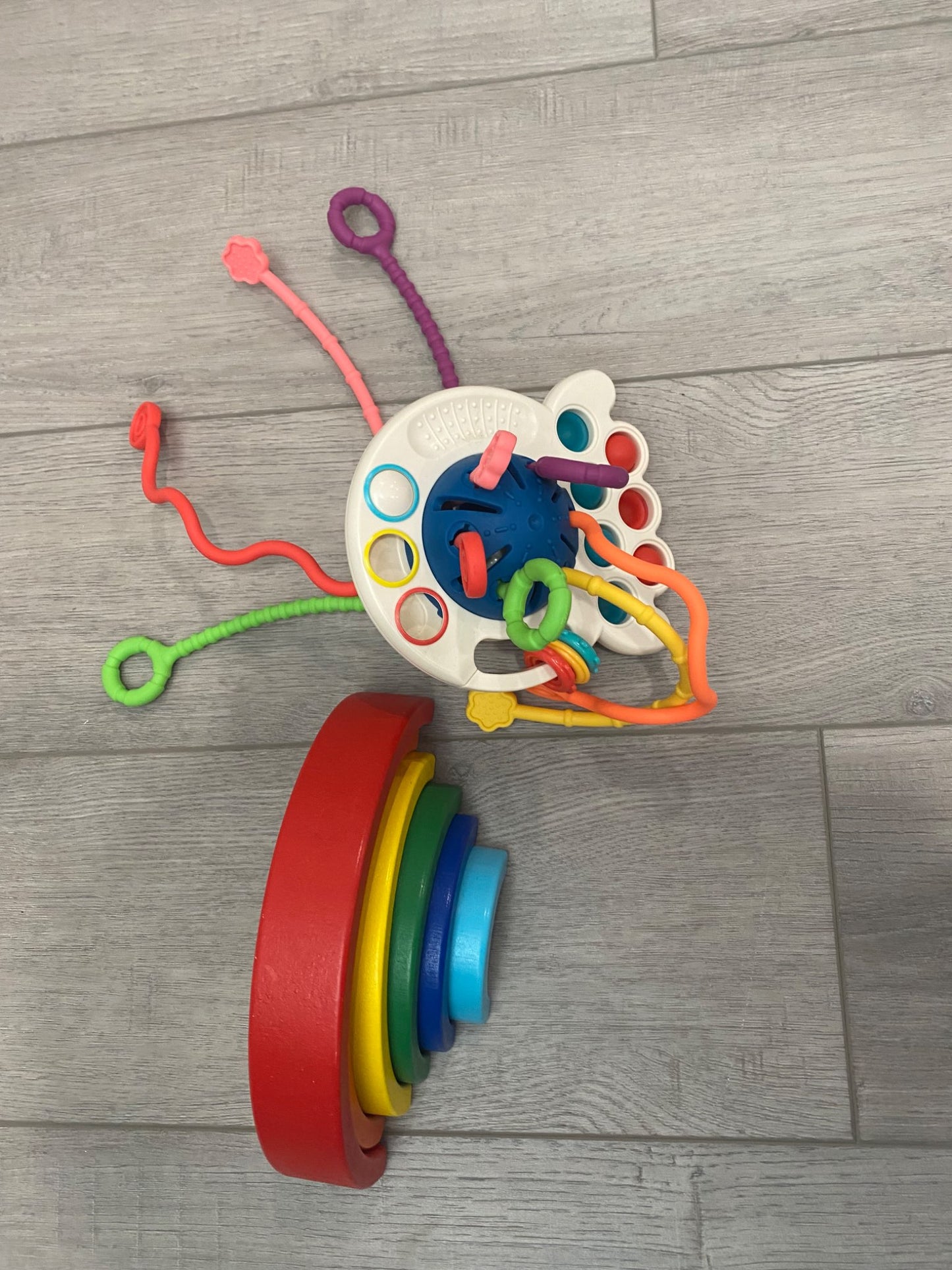 Pull String Toy and Wooden Rainbow
