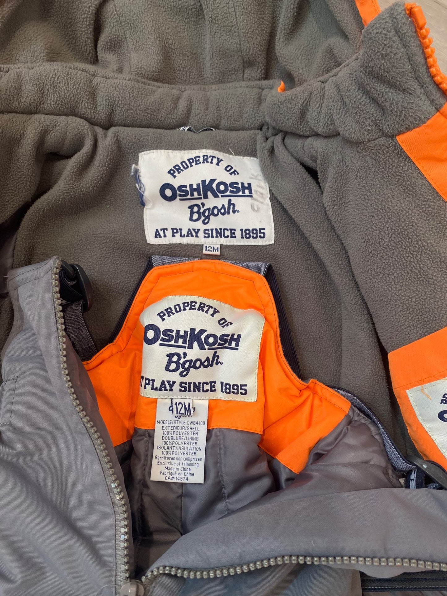 2 Piece 12m Snowsuit, Kids 12 Month (9-12M)