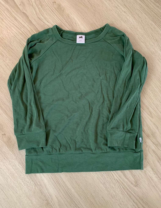 Little & lively green pullover 5/6T bamboo made in canada, Kids 6/6X (extra small)