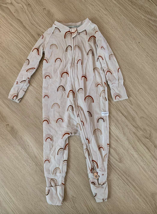 Loulou Lollipop 6-12month rainbow zipper romper , Kids 12 Month (9-12M)