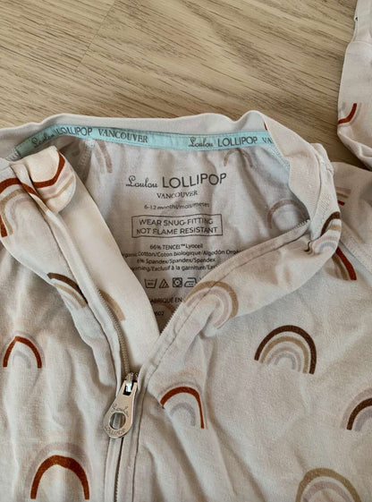 Loulou Lollipop 6-12month rainbow zipper romper , Kids 12 Month (9-12M)