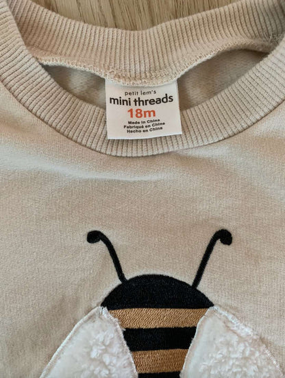 Petit Lem Bumble Bee outfit with bow, Kids 18 Month (12-18M)
