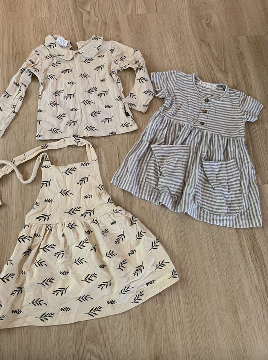 Haven Kids bundle; made in canada bamboo; dresses & peter pan collar top, Kids 18 Month (12-18M)