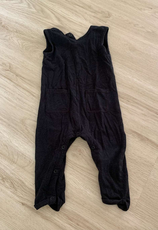 Smash & Tess sleeveless romper; made in canada; 12-18m black , Kids 18 Month (12-18M)