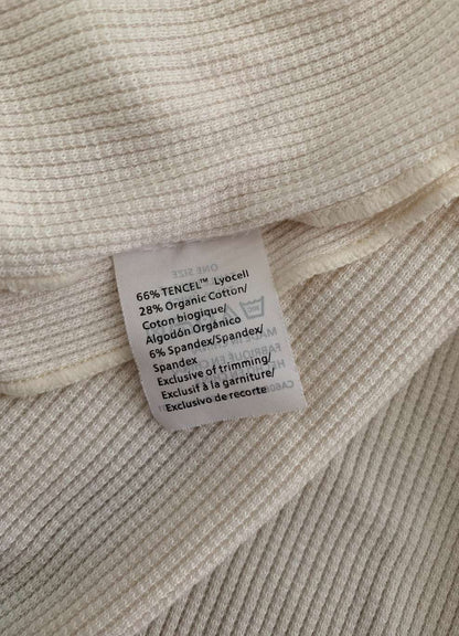 Loulou Lollipop Waffle Stretch Knit Blanket; white