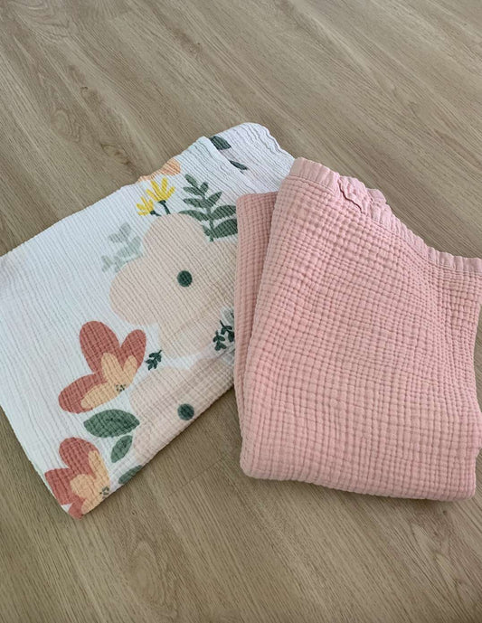 Floral & pink muslin blankets Nordstrom