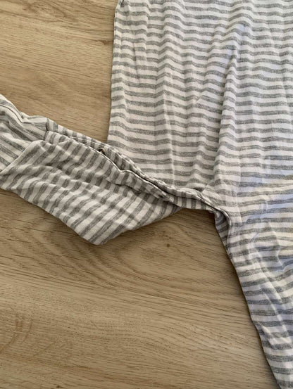 Vonbon organic striped romper 6-12m (fits generous) , Kids 12 Month (9-12M)