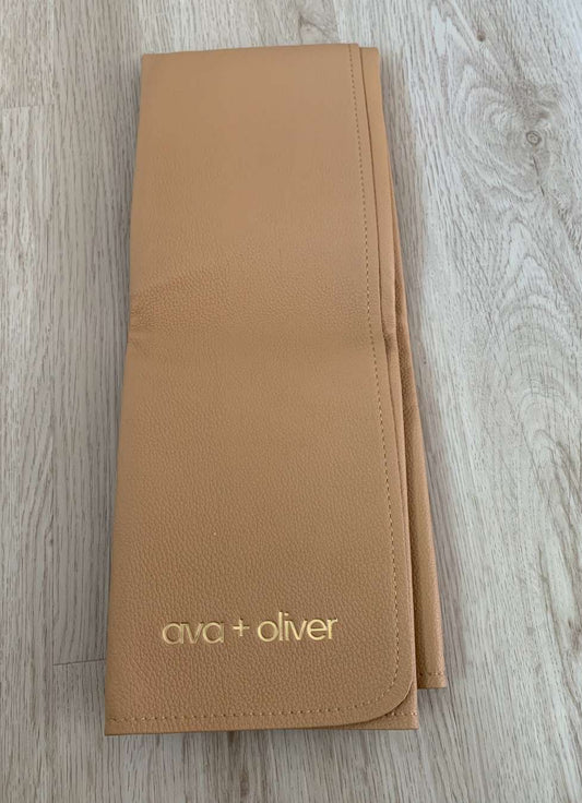 Ava & Oliver faux leather change mat- caramel colour