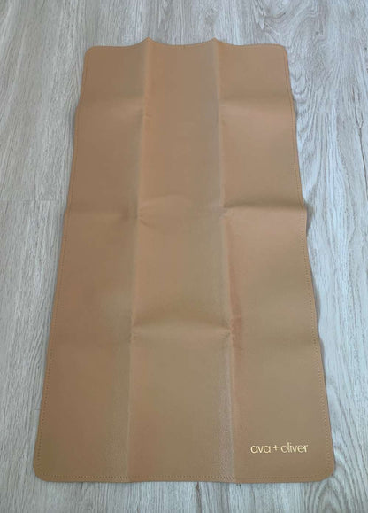 Ava & Oliver faux leather change mat- caramel colour