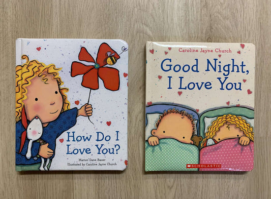 I love you baby board books x2