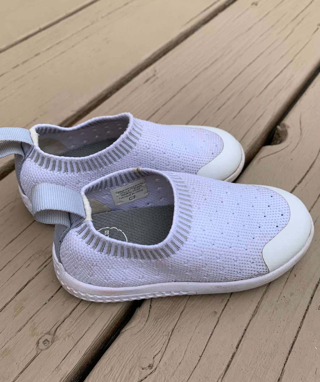 Heyfolks C7 white voyagers **mark to side , Shoes 7 (Walkers:12-24 mth)