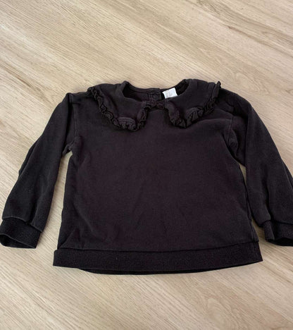 Faded black peter pan collar sweatshirt 2T , Kids 2T