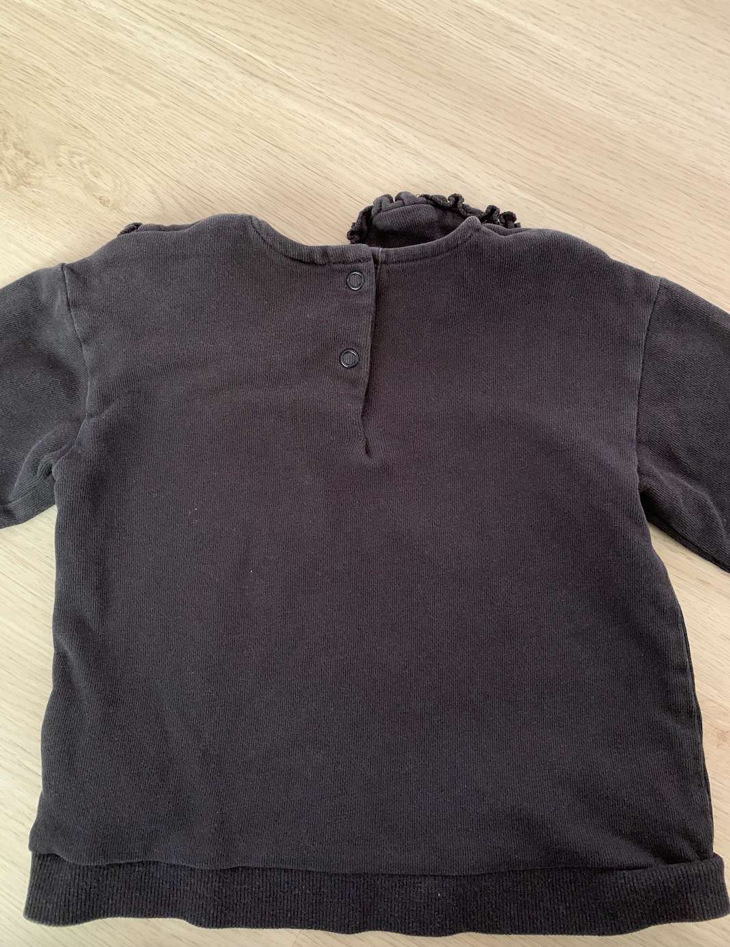 Faded black peter pan collar sweatshirt 2T , Kids 2T