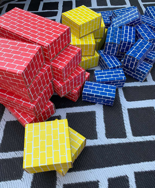 Jumbo cardboard building block bricks 30+ pieces