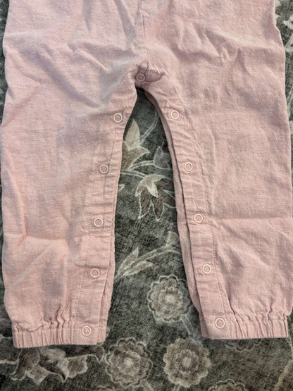 VonBon linen pink romper 18-24m, Kids 24 Month (18-24M)