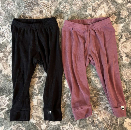 Little & Lively leggings black/purple , Kids 12 Month (9-12M)