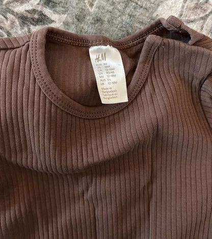H&M cream/brown set; 12-18m, Kids 18 Month (12-18M)