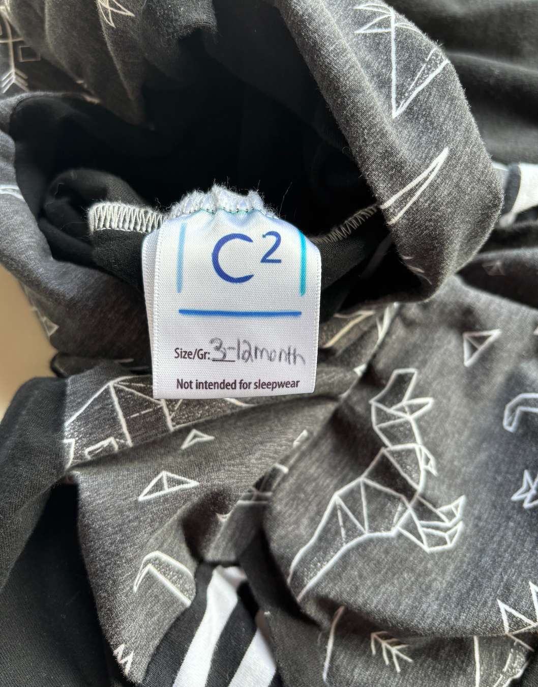 Black C2 small shop hoodie; 3-12m, Kids 12 Month (9-12M)