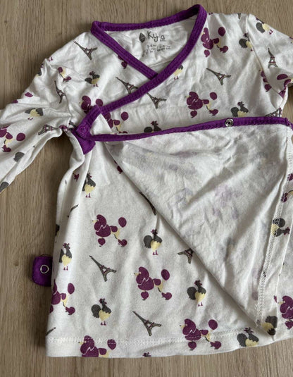 Kyte baby Kimono retired print La France 3-6m, Kids 6 Month (3-6M)