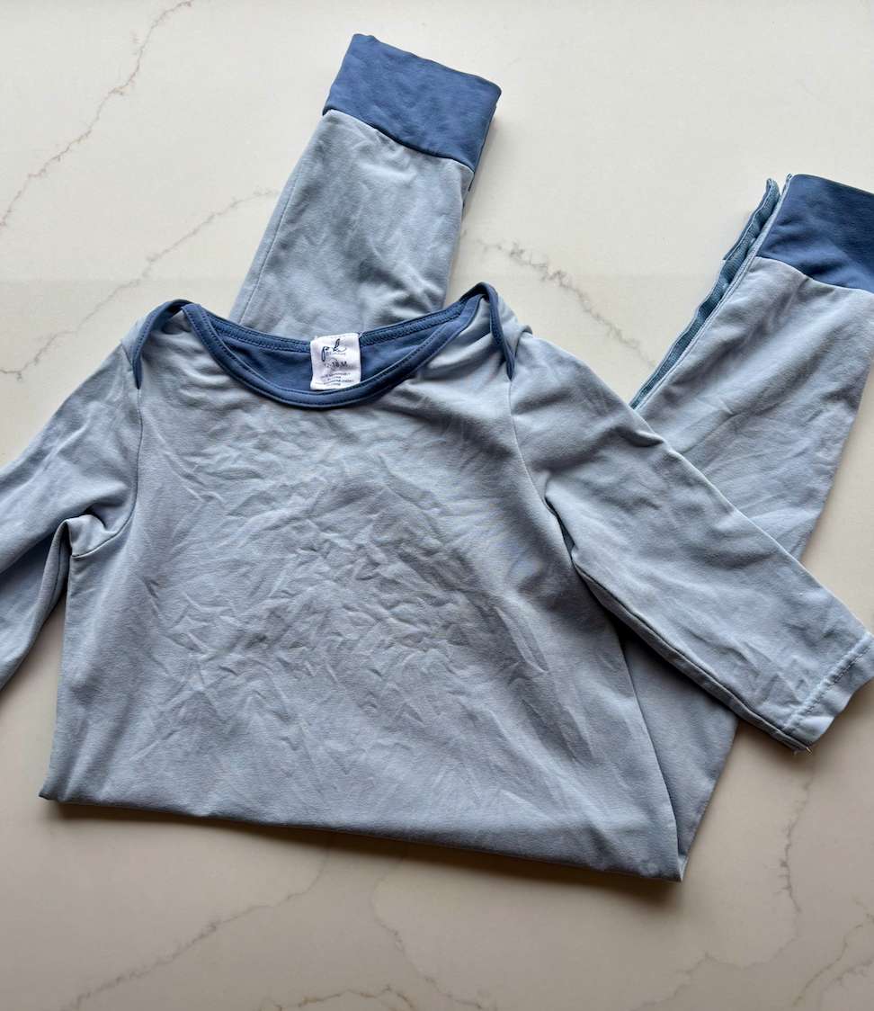 Peekaboo beans 12-18m blue snap romper , Kids 18 Month (12-18M)