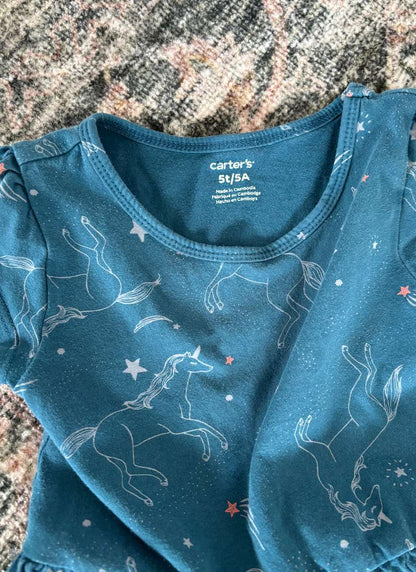 Unicorn shooting star dress , Kids 4/4T