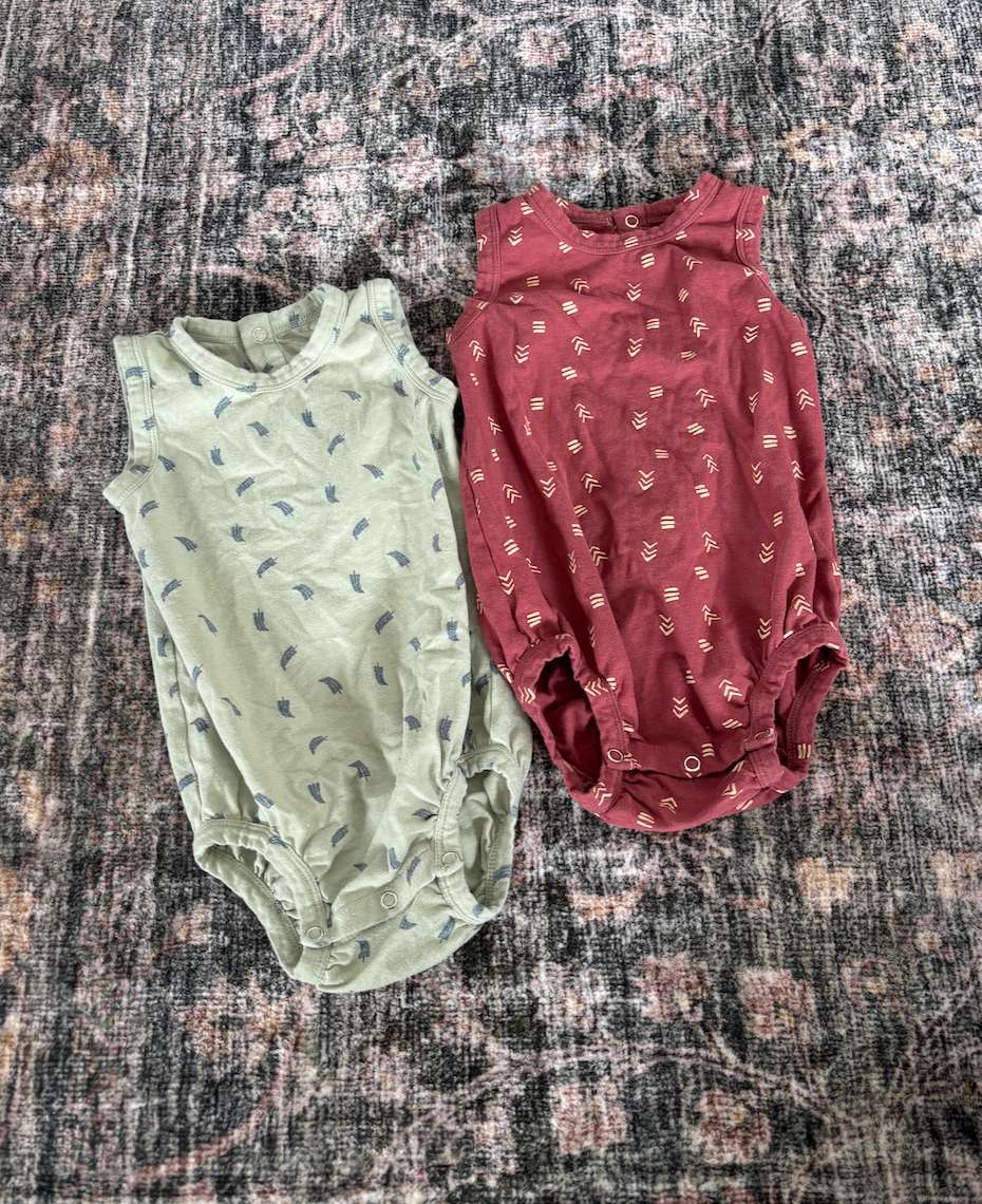 Kate Quinn Organic cotton Bubble rompers x2; Retails $52, Kids 24 Month (18-24M)