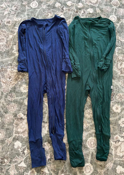 Little sleepies rompers green & blue; Retails $104, Kids 18 Month (12-18M)