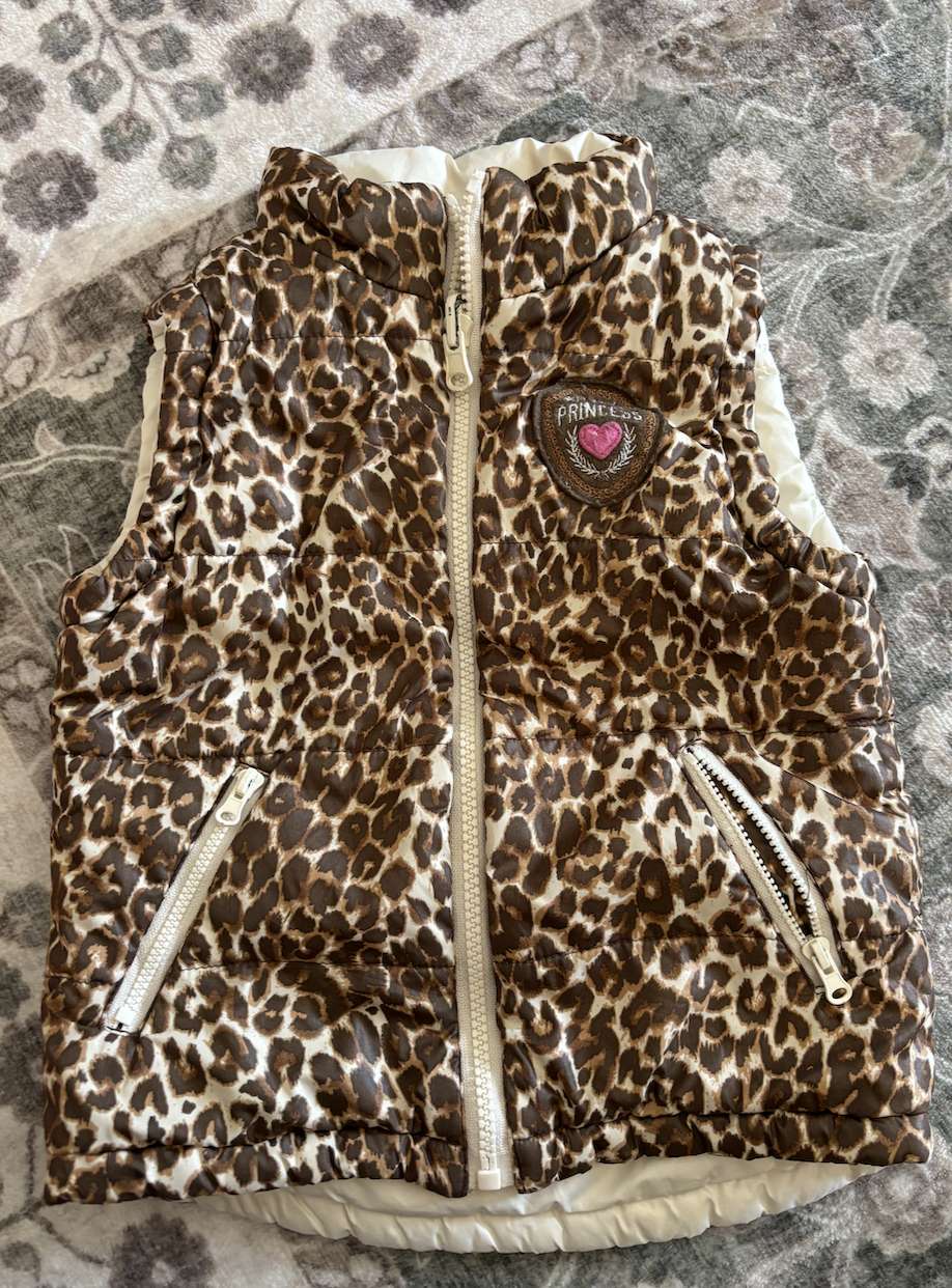 Cheetah reversible vest , Kids 2T