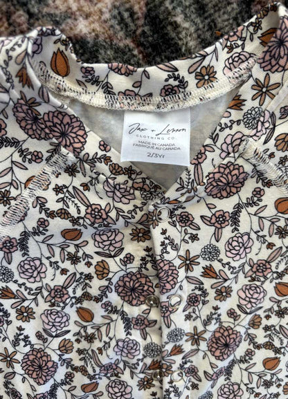 Jax & Lennon 2/3 Floral lounge suit ; Retails $60+ , Kids 2T