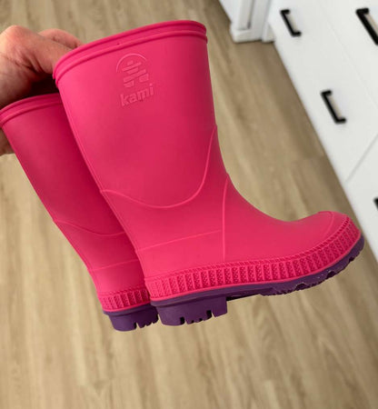 C5 Pink/Purple rain boots Kamik, Shoes 5 (Walkers:12-24 mth)